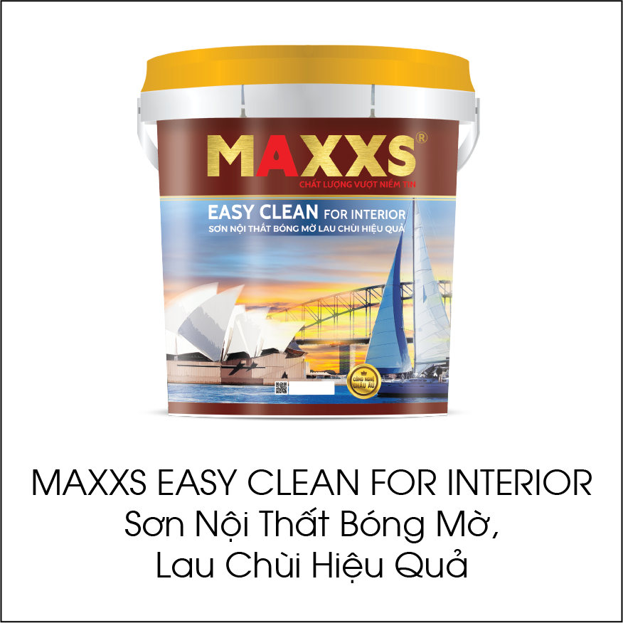 Maxxs Easy Clean For Interior sơn nội thất bóng mờ, lau chùi hiệu quả - Công Ty Cổ Phần Sơn Maxxs Việt Nam